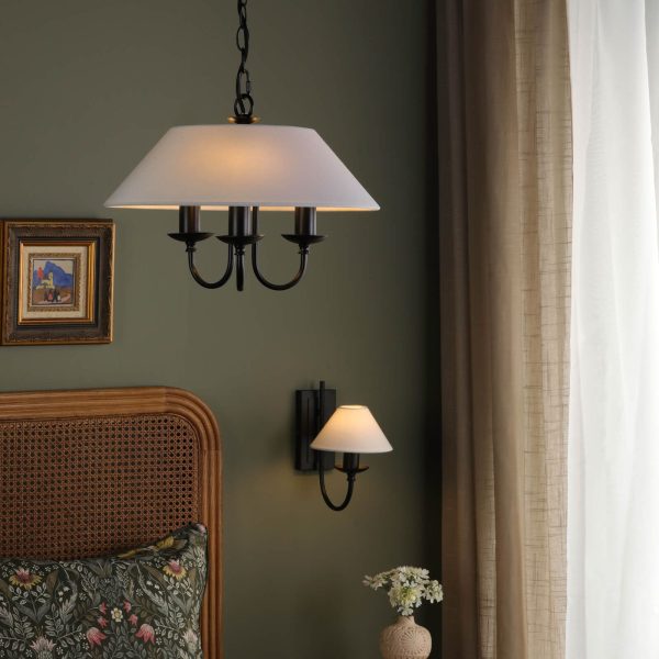 Sivan 3 Light Pendant Matt Black With Shade - Image 4