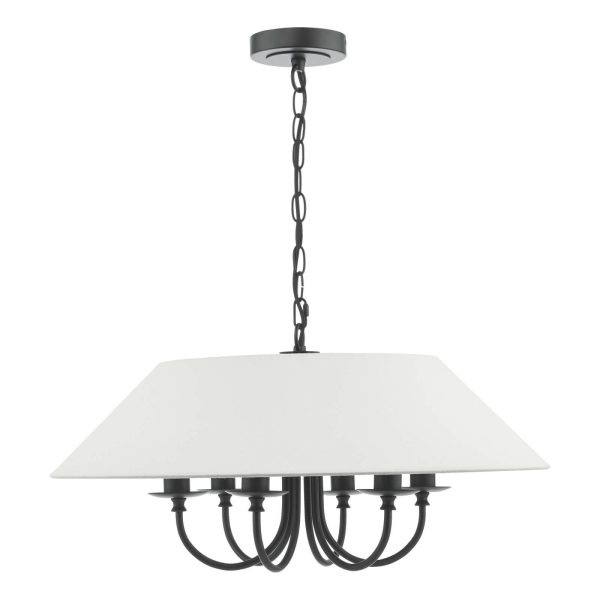 Sivan 6 Light Pendant Matt Black With Shade - Image 2