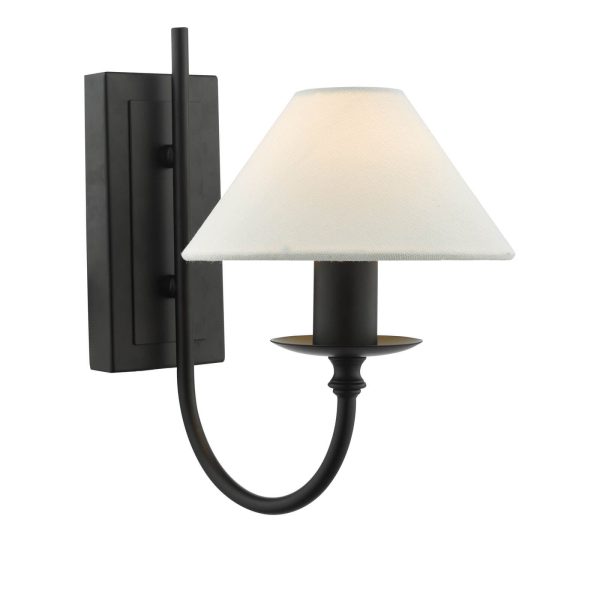 Sivan Wall Light Matt Black With Shade