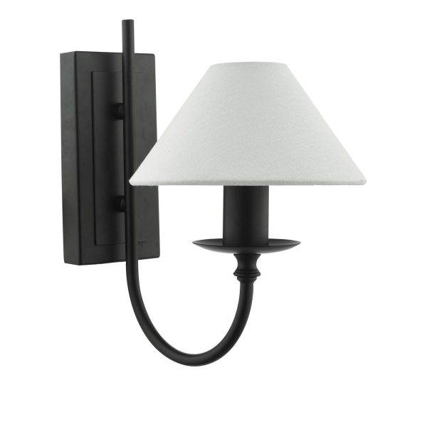 Sivan Wall Light Matt Black With Shade - Image 2