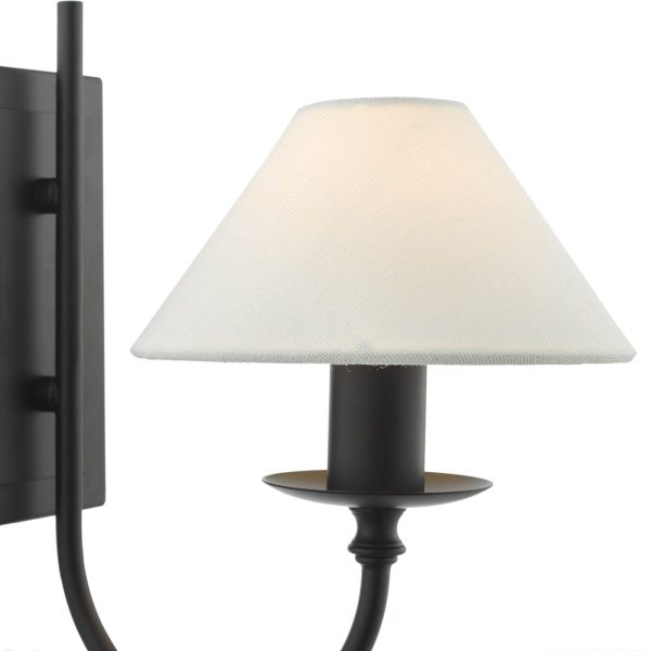 Sivan Wall Light Matt Black With Shade - Image 3