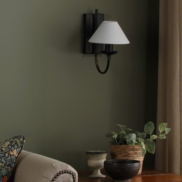 Sivan Wall Light Matt Black With Shade - Image 7