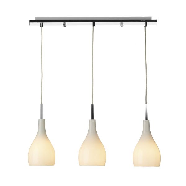 Soho 3 Light Bar Pendant White - Image 3