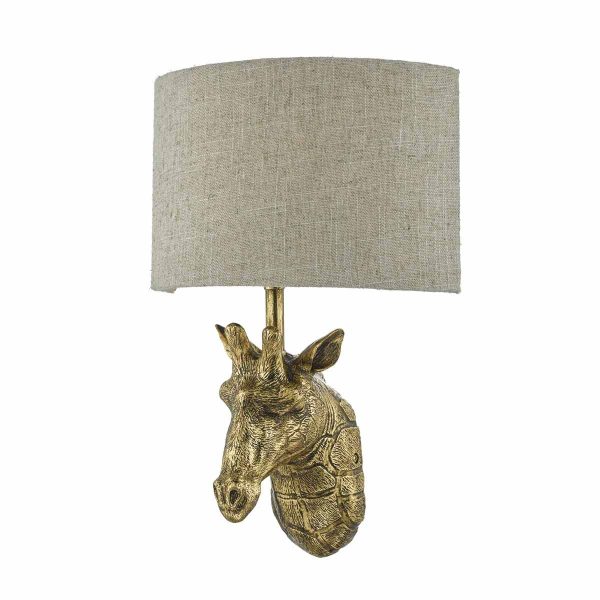 Sophie Wall Gold C/W Natural Linen Shade - Image 3