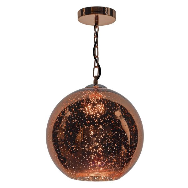 Speckle 1 Light Electro Plated Pendant Copper Finish - Image 3