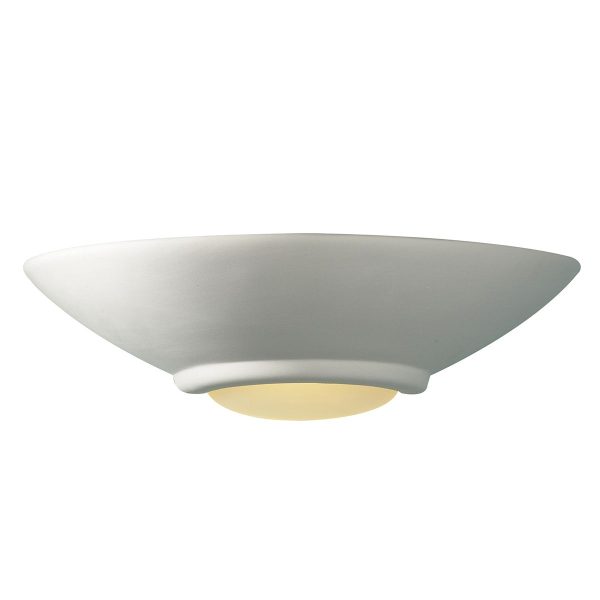 Stella Wall Light White Unglazed Ceramic Glass - Image 3