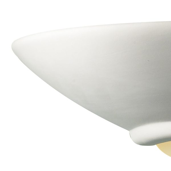 Stella Wall Light White Unglazed Ceramic Glass - Image 2