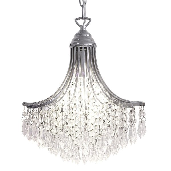 Suri 1 Light Pendant Crystal Polished Chrome - Image 3