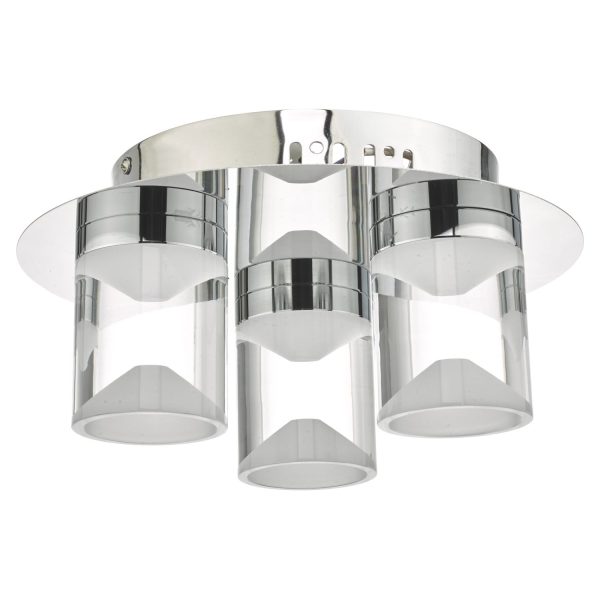 Susa 3lt Flush Polished Chrome & Acrylic LED Bathroom IP44 - Image 2