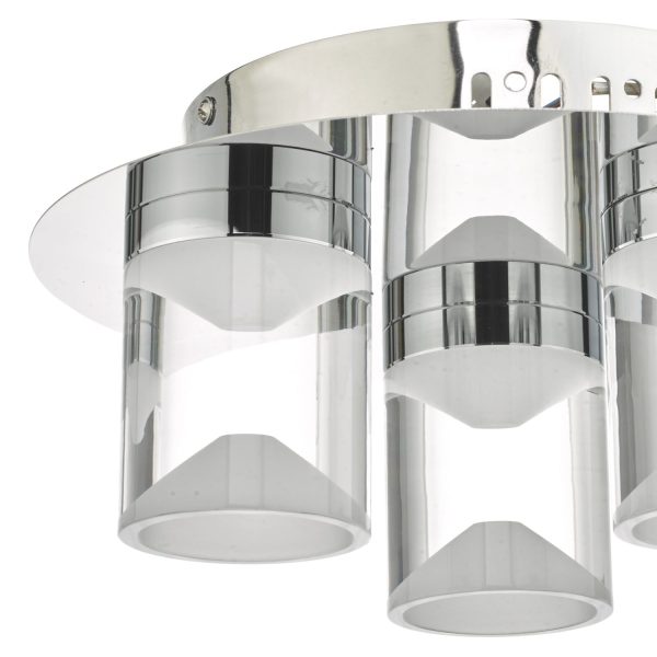 Susa 3lt Flush Polished Chrome & Acrylic LED Bathroom IP44 - Image 3