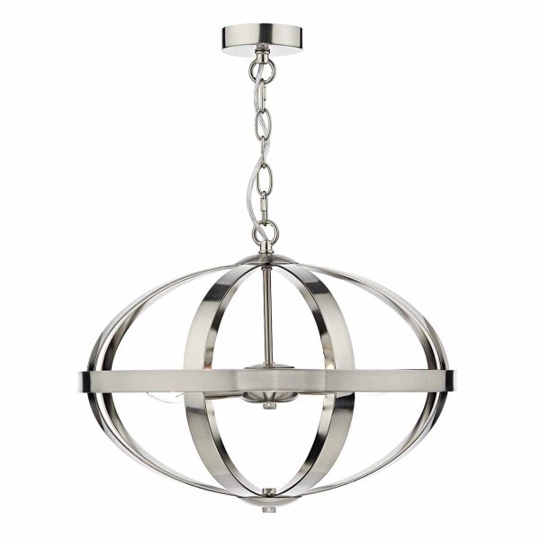 Symbol 3 Light Pendant Satin Chrome - Image 4