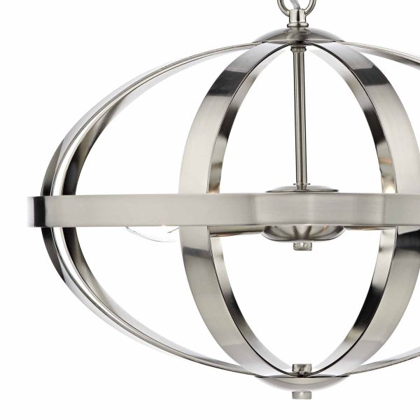 Symbol 3 Light Pendant Satin Chrome - Image 3