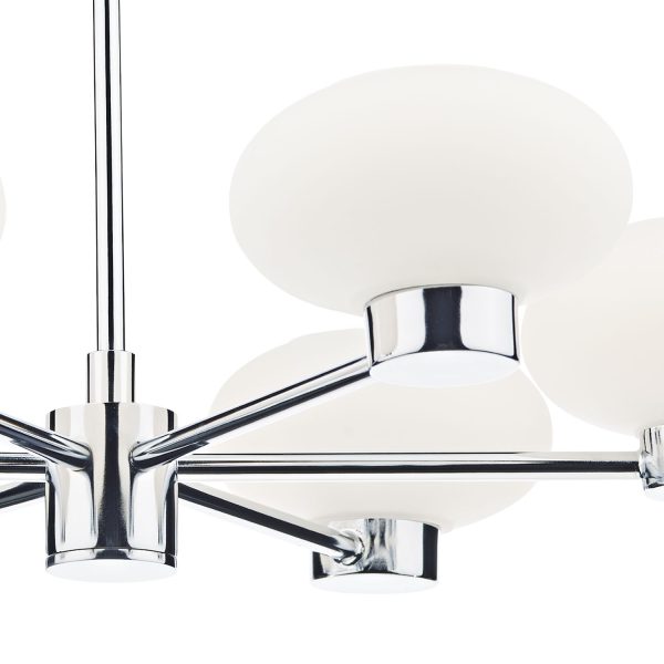 System 6 Light Semi Flush Polished Chrome