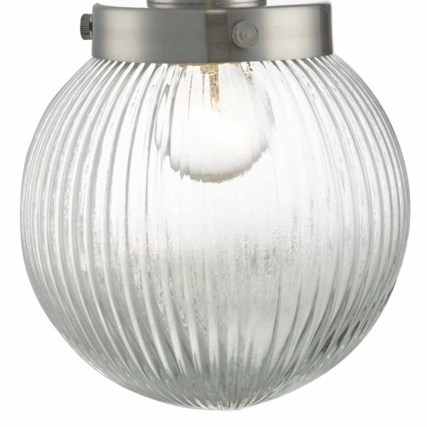 Tamara Wall Light Satin Nickel & Ribbed Glass - Image 4