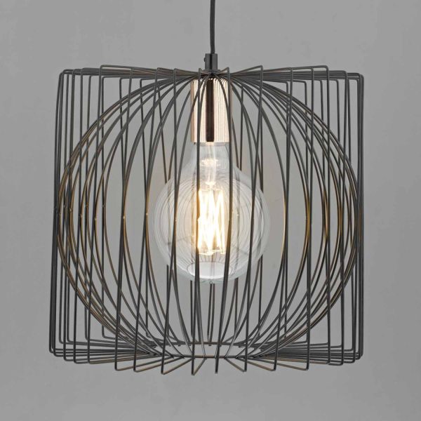 Taplow 1lt Pendant Black & Copper