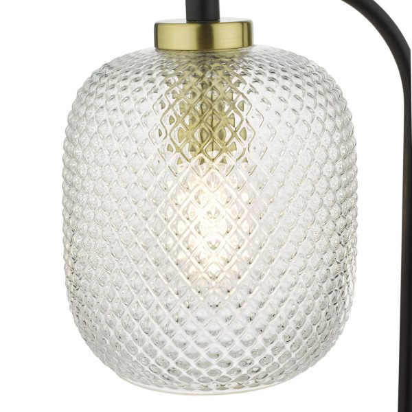 Tehya Table Lamp Matt Black Textured Glass - Image 4