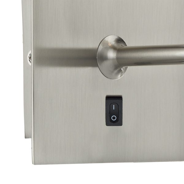 Tibet Wall Bracket Satin Chrome complete with Shade - Image 3