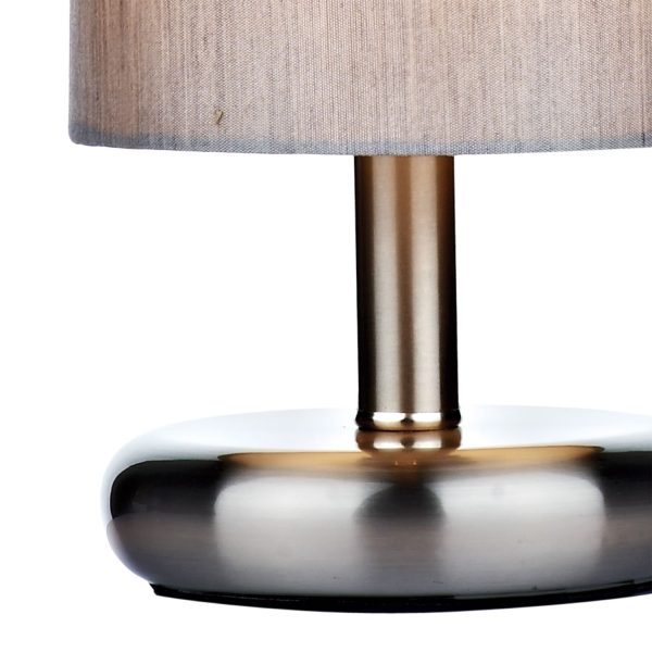 Tico Touch Table Lamp Satin Chrome With Shade - Image 2