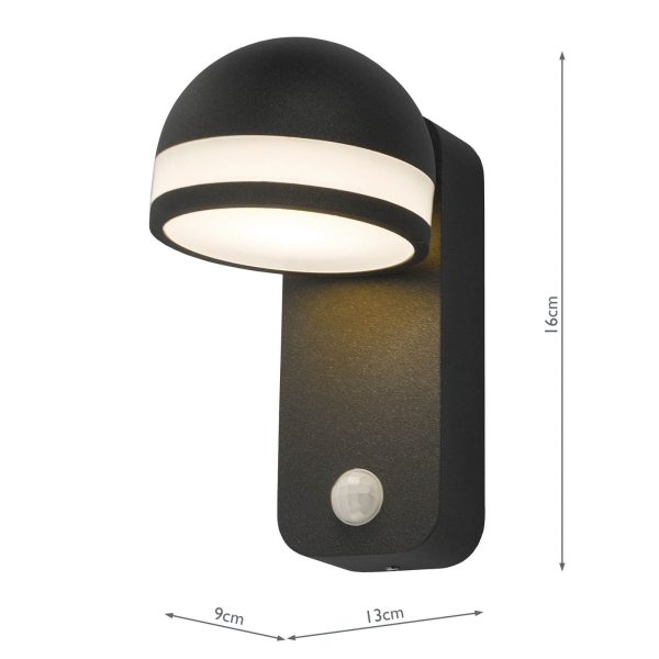 Tien Outdoor Wall Light Adjustable Head Anthracite Sensor IP65 LED - Image 5