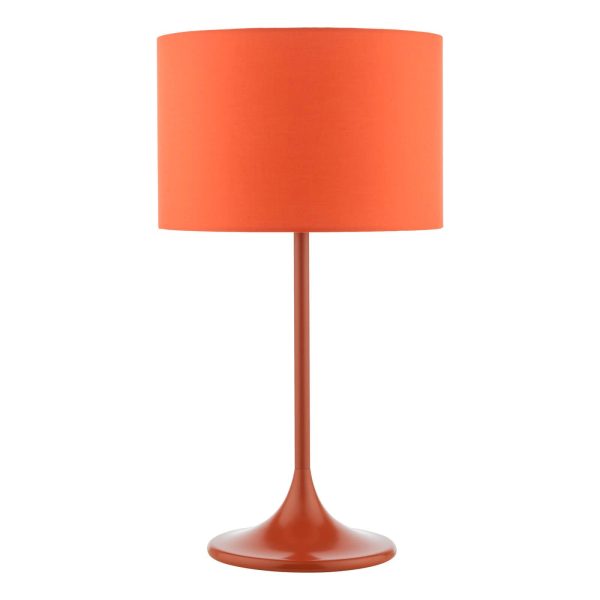 Toledo Table Lamp Satin Orange With Shade - Image 2