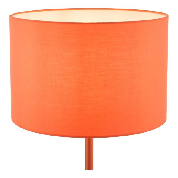 Toledo Table Lamp Satin Orange With Shade - Image 3