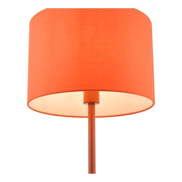 Toledo Table Lamp Satin Orange With Shade - Image 4