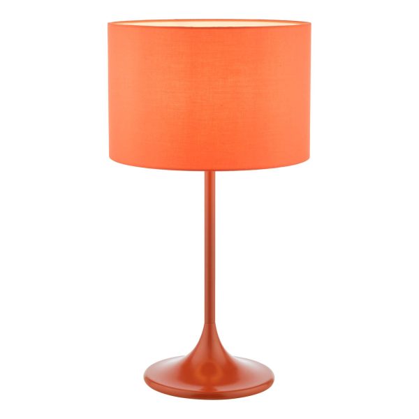 Toledo Table Lamp Satin Orange With Shade - Image 6