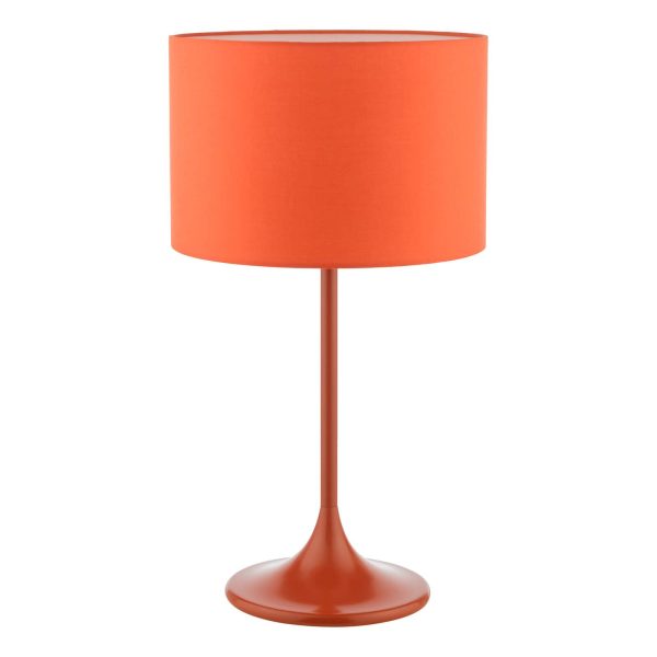 Toledo Table Lamp Satin Orange With Shade - Image 7