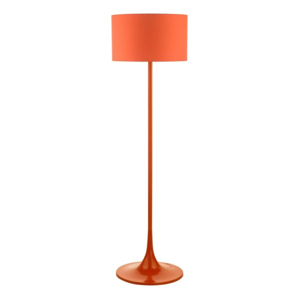 Toledo Floor Lamp Satin Orange With Shade - Image 2