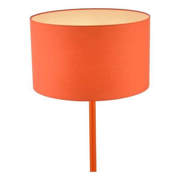 Toledo Floor Lamp Satin Orange With Shade - Image 3