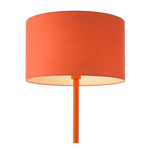 Toledo Floor Lamp Satin Orange With Shade - Image 4