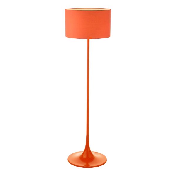 Toledo Floor Lamp Satin Orange With Shade - Image 6