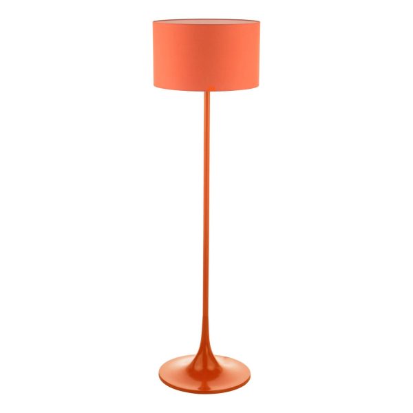 Toledo Floor Lamp Satin Orange With Shade - Image 7