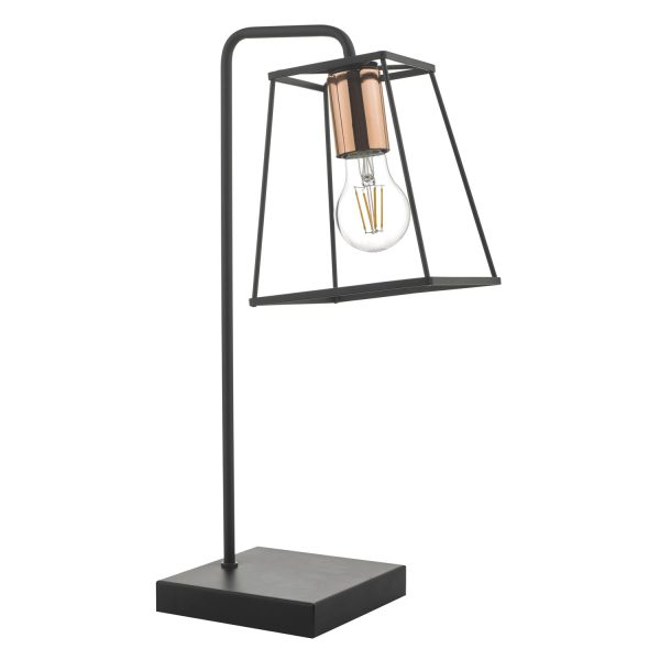 Tower Table Lamp Black & Copper - Image 2