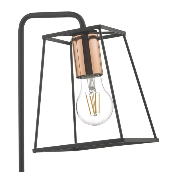 Tower Table Lamp Black & Copper - Image 3