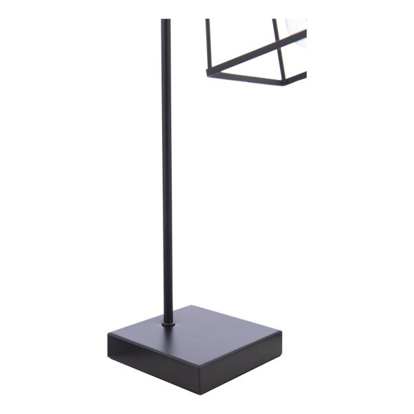 Tower Table Lamp Matt Black and Polished Chrome - Image 5