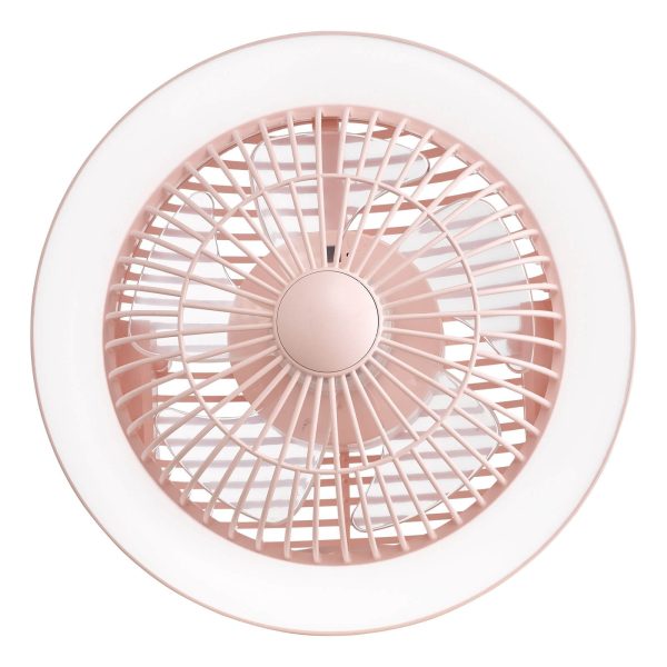 Turbo Desk Fan With Lamp Pink LED - Image 3