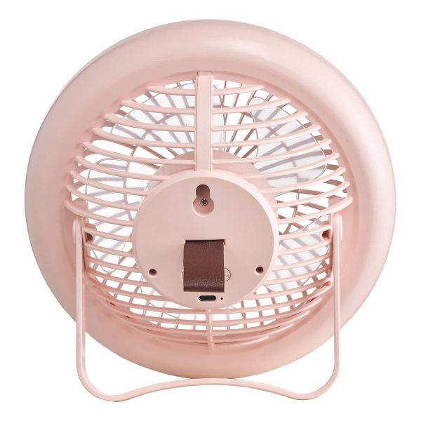 Turbo Desk Fan With Lamp Pink LED - Image 9