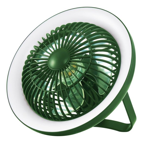 Turbo Desk Fan With Lamp Green LED