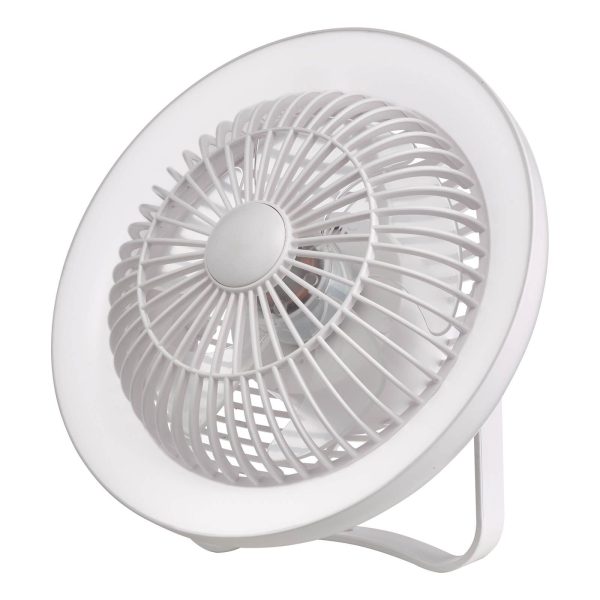 Turbo Desk Fan With Lamp White LED - Image 5