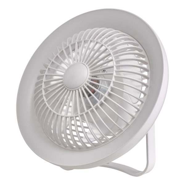 Turbo Desk Fan With Lamp White LED - Image 6