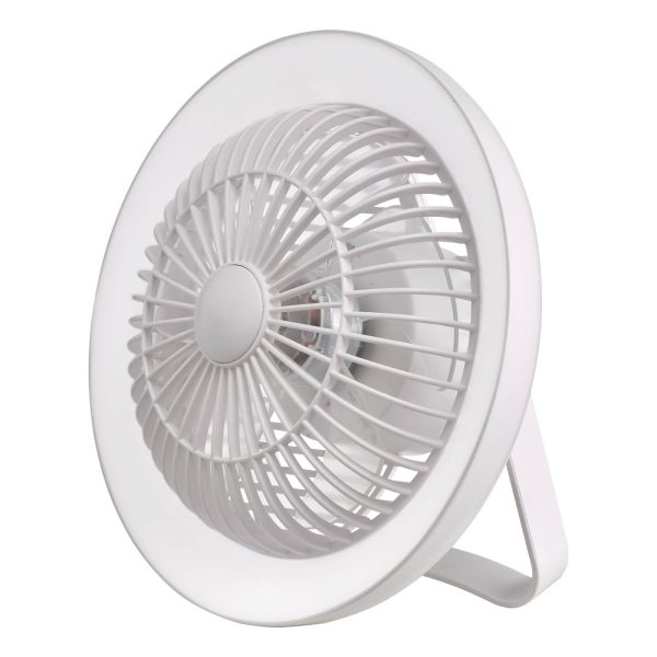 Turbo Desk Fan With Lamp White LED - Image 7