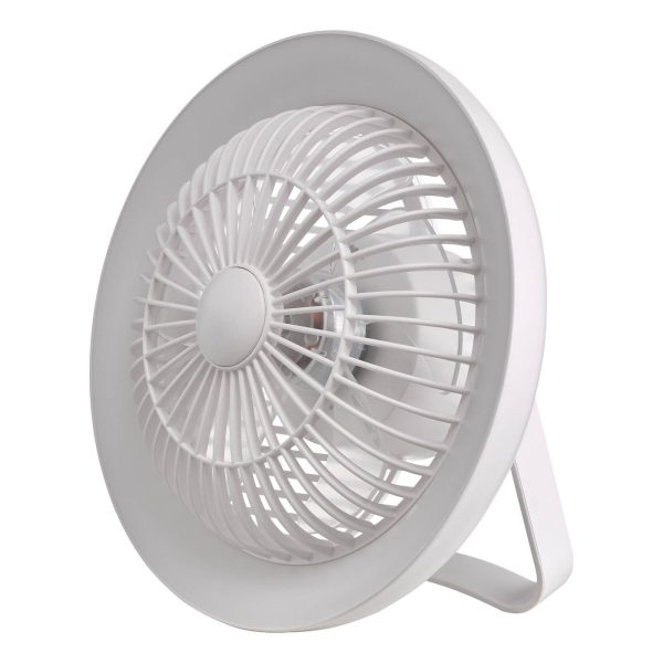 Turbo Desk Fan With Lamp White LED - Image 8