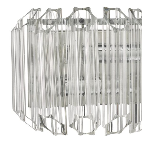 Tuvalu 2lt Wall Light Glass & Polished Chrome - Image 3