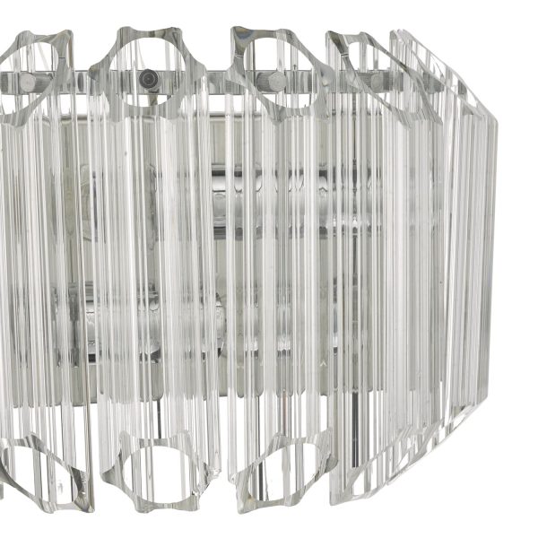 Tuvalu 2lt Wall Light Glass & Polished Chrome - Image 4