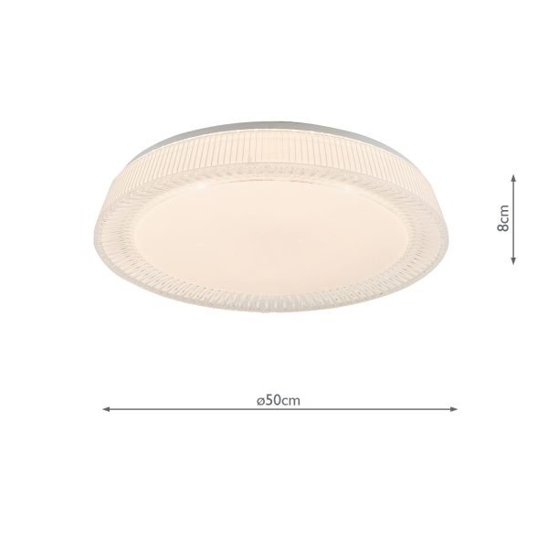 Udell Flush Acrylic LED Ceiling Light - Image 4