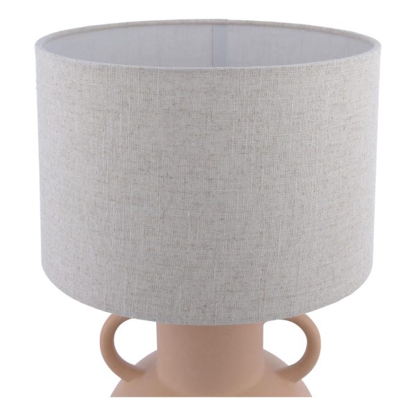 Urn Ceramic Table Lamp Terracotta With Shade - Image 5