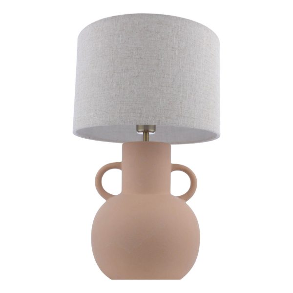 Urn Ceramic Table Lamp Terracotta With Shade - Image 7