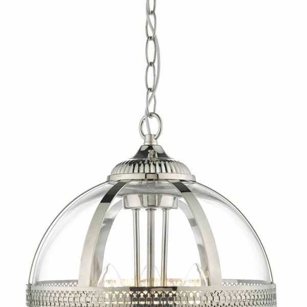 Vanessa 3lt Pendant Polished Nickel & Glass - Image 2