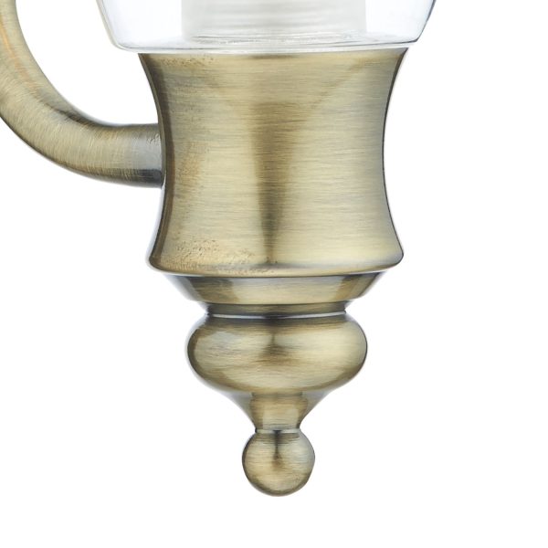 Vestry 1 Light Wall Bracket Antique Brass IP44 - Image 3